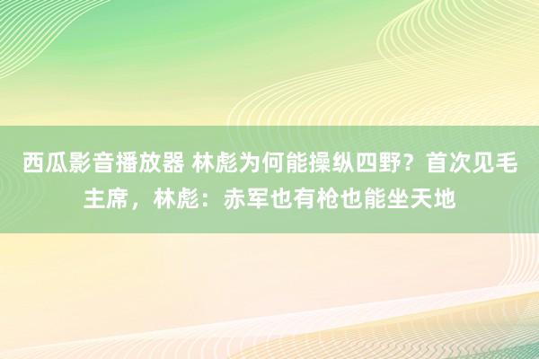 西瓜影音播放器 林彪为何能操纵四野？首次见毛主席，林彪：赤军也有枪也能坐天地