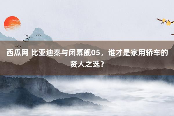 西瓜网 比亚迪秦与闭幕舰05，谁才是家用轿车的贤人之选？