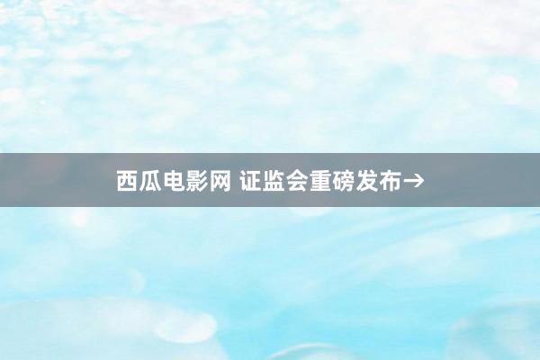 西瓜电影网 证监会重磅发布→